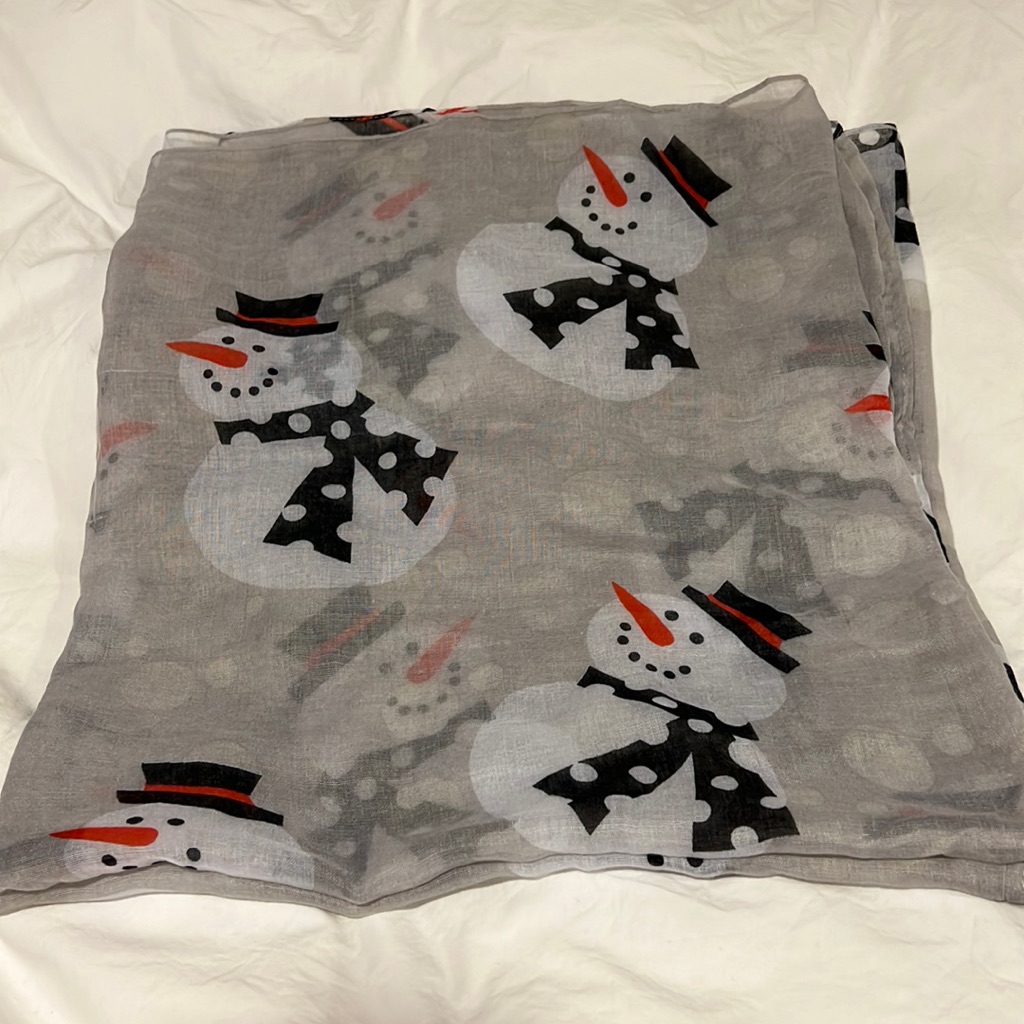 Snowman Infinity Loop Scarf